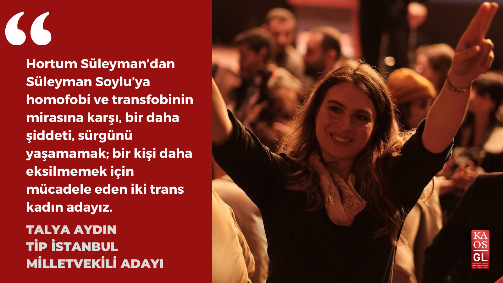 TİP İstanbul adayı Talya Aydın: Kimse homofobik ya da transfobik doğmuyor Kaos GL - LGBTİ+ Haber Portalı