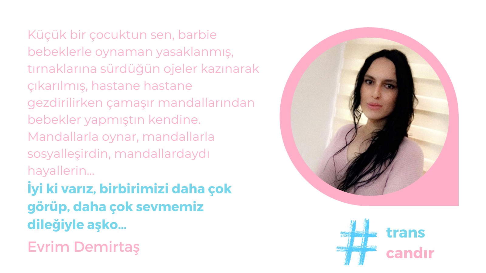Trans sesler: Birbirimizi daha çok sevmemiz dileğiyle Kaos GL - LGBTİ+ Haber Portalı