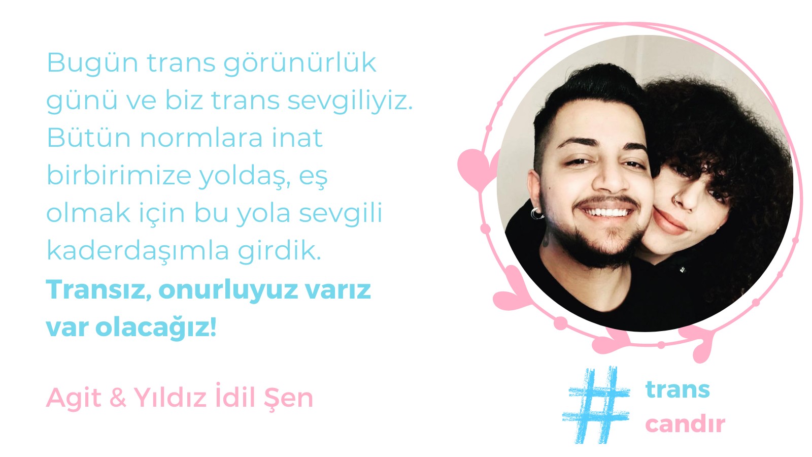 Trans sesler: Biz trans sevgiliyiz! Kaos GL - LGBTİ+ Haber Portalı