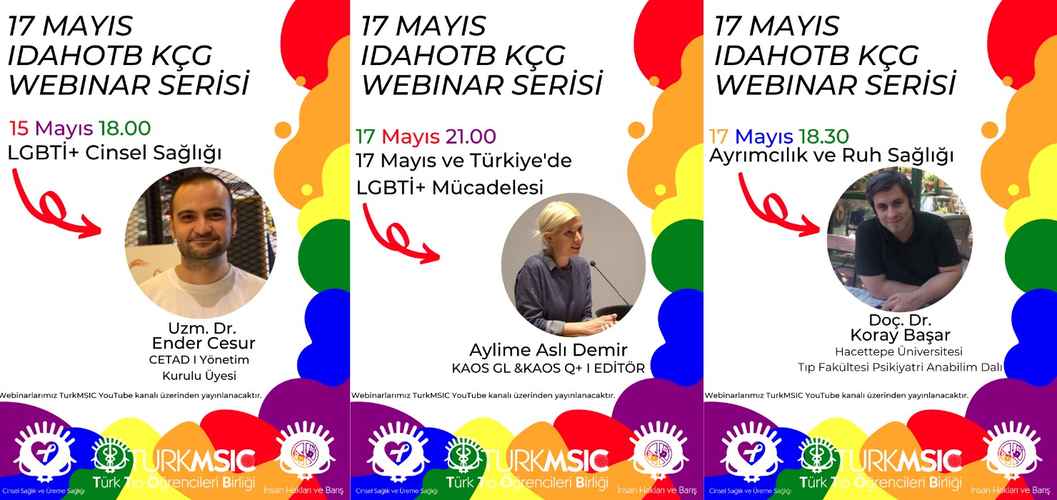 Türk Tıp Öğrencileri Birliği’nden 17 Mayıs webinarları Kaos GL - LGBTİ+ Haber Portalı