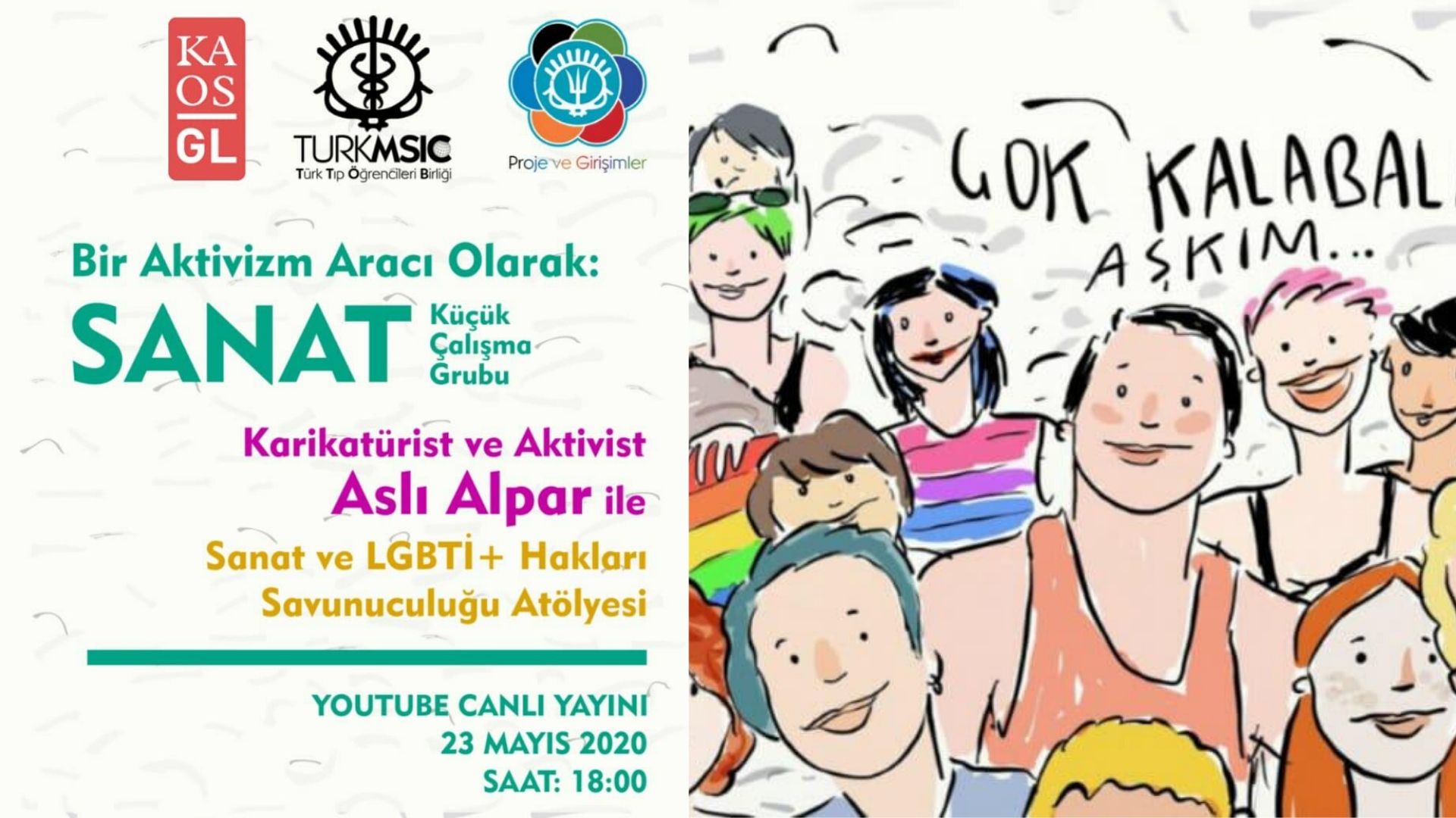 Türk Tıp Öğrencileri Birliği’nden “Bir aktivizm aracı olarak sanat” söyleşisi Kaos GL - LGBTİ+ Haber Portalı