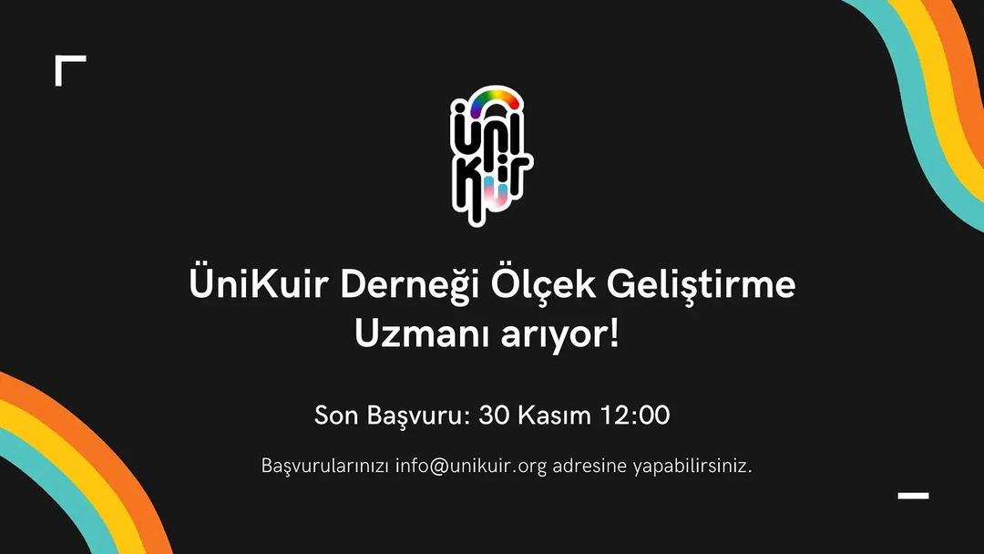 ÜniKuir’den Ölçek Geliştirme Uzmanı ilanı | Kaos GL - LGBTİ+ Haber Portalı Haber