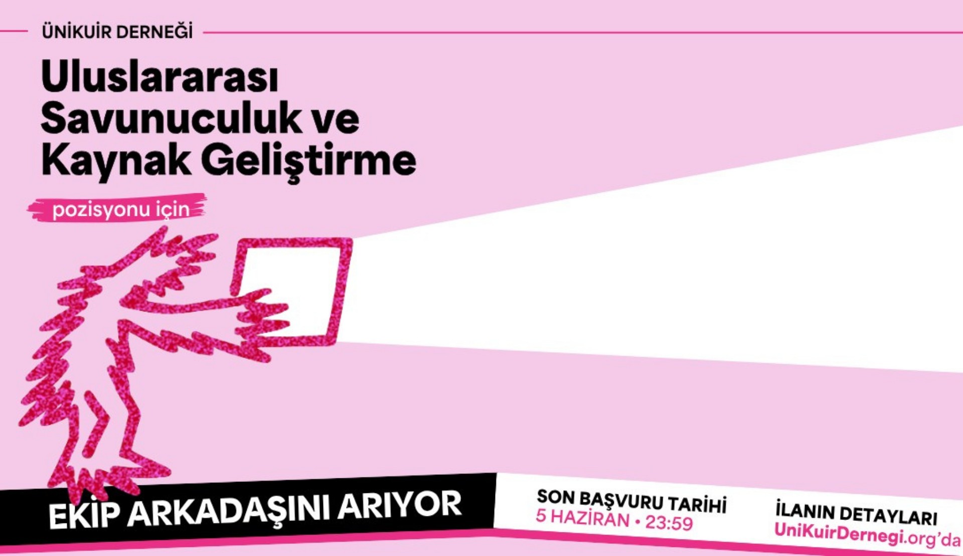 ÜniKuir, Uluslararası Savunuculuk ve Kaynak Geliştirme alanında yeni ekip arkadaşını arıyor! | Kaos GL - LGBTİ+ Haber Portalı Haber