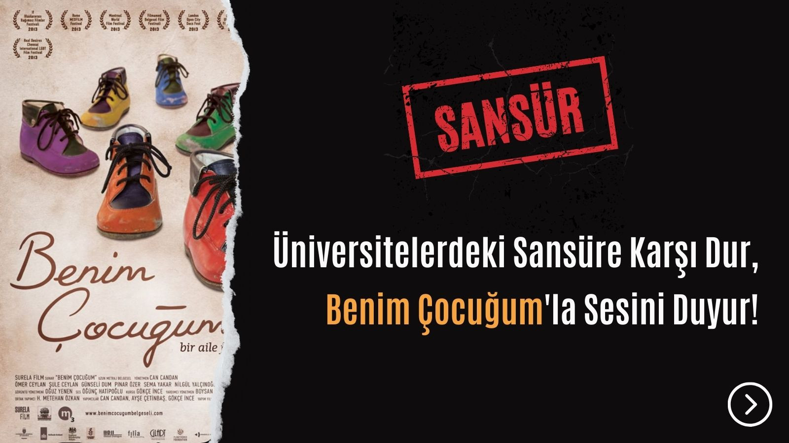 “Üniversitelerdeki sansüre karşı dur, Benim Çocuğum’la sesini duyur!” Kaos GL - LGBTİ+ Haber Portalı