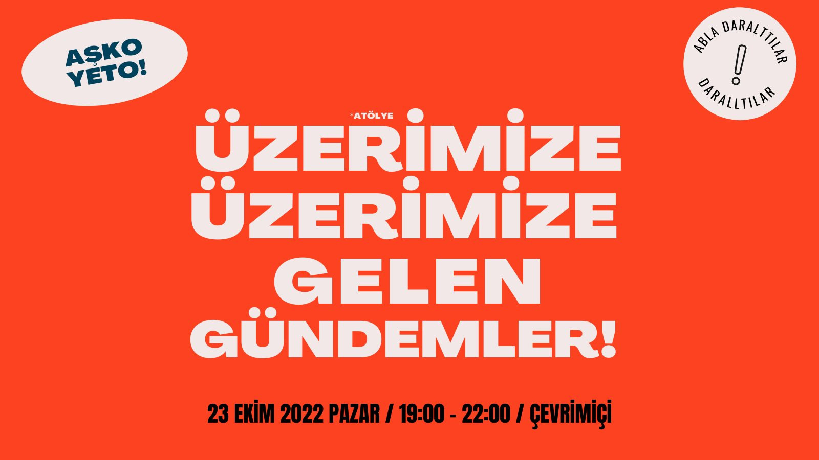 “Üzerimize Üzerimize Gelen Gündemler” 23 Ekim’de Kaos GL - LGBTİ+ Haber Portalı