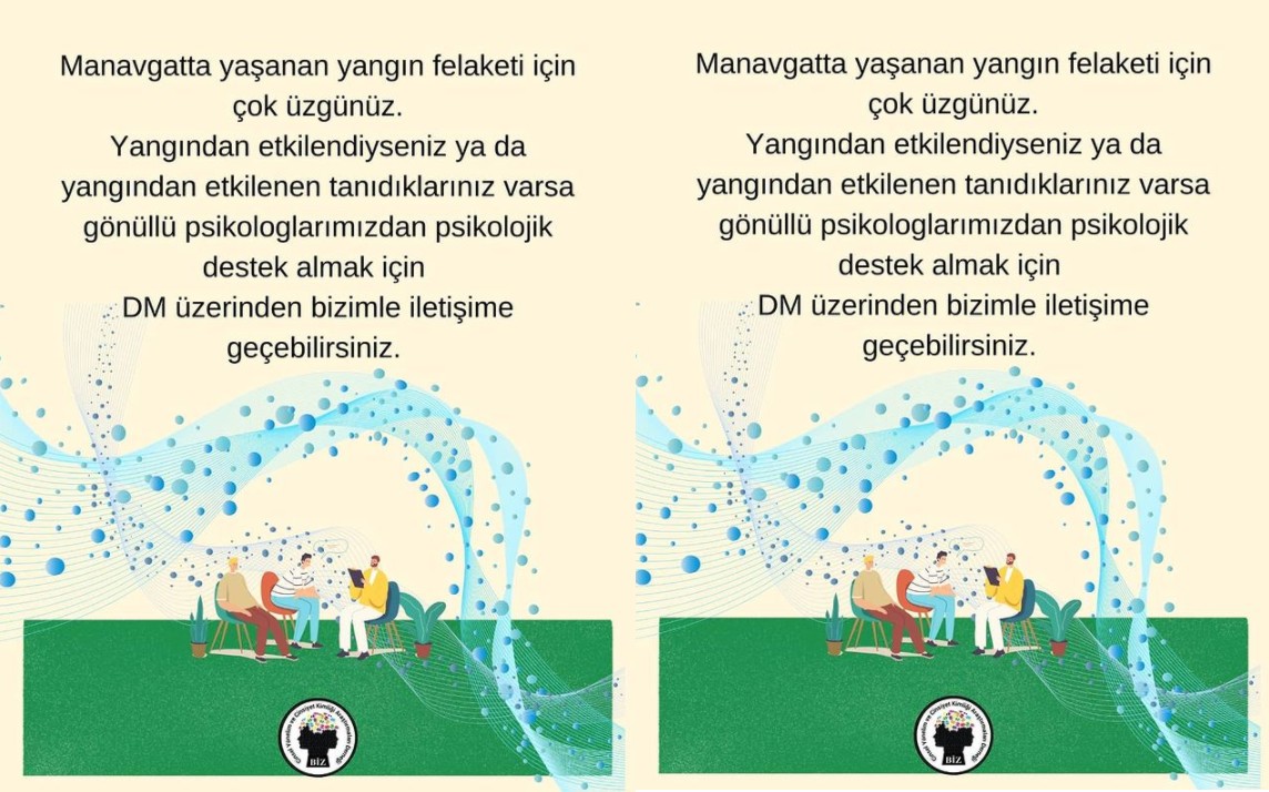 “Yangından etkilenenlere destek vermek isteyen gönüllü psikologlarımızla iletişime geçin” Kaos GL - LGBTİ+ Haber Portalı