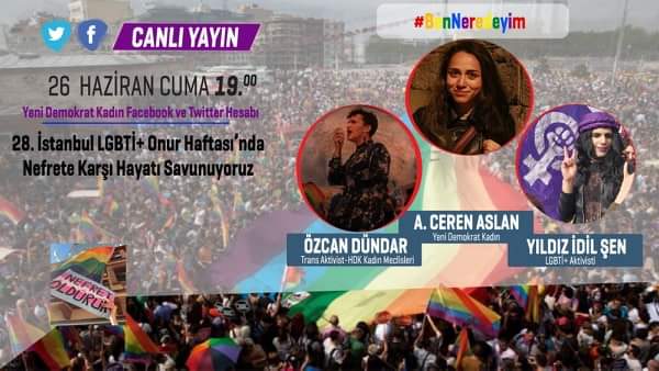 Yeni Demokrat Kadın’dan Pride etkinliği Kaos GL - LGBTİ+ Haber Portalı
