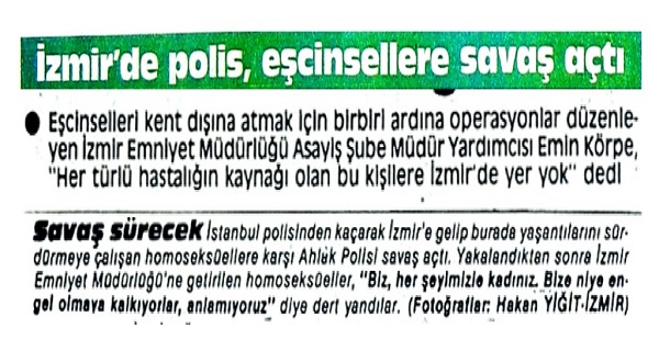 Hak ihlallerini normalleştiren bir haber Kaos GL - LGBTİ+ Haber Portalı