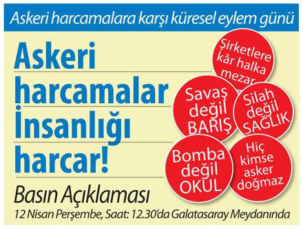 &lsquo;Daha İyi Bir Dünya İçin Askeri Harcamaları Durdur!&rsquo; Kaos GL - LGBTİ+ Haber Portalı