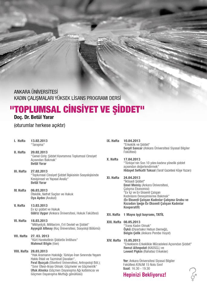 Toplumsal Cinsiyet ve Şiddet Akademide Tartışılacak Kaos GL - LGBTİ+ Haber Portalı