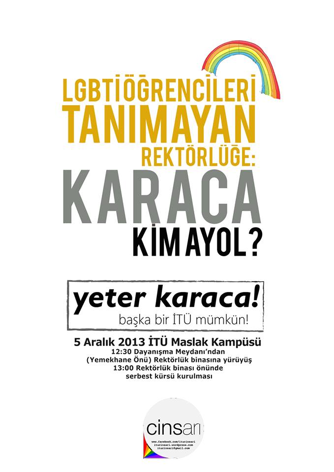 İTÜ Cins Arı: Başka Bir İTÜ Mümkün! Kaos GL - LGBTİ+ Haber Portalı