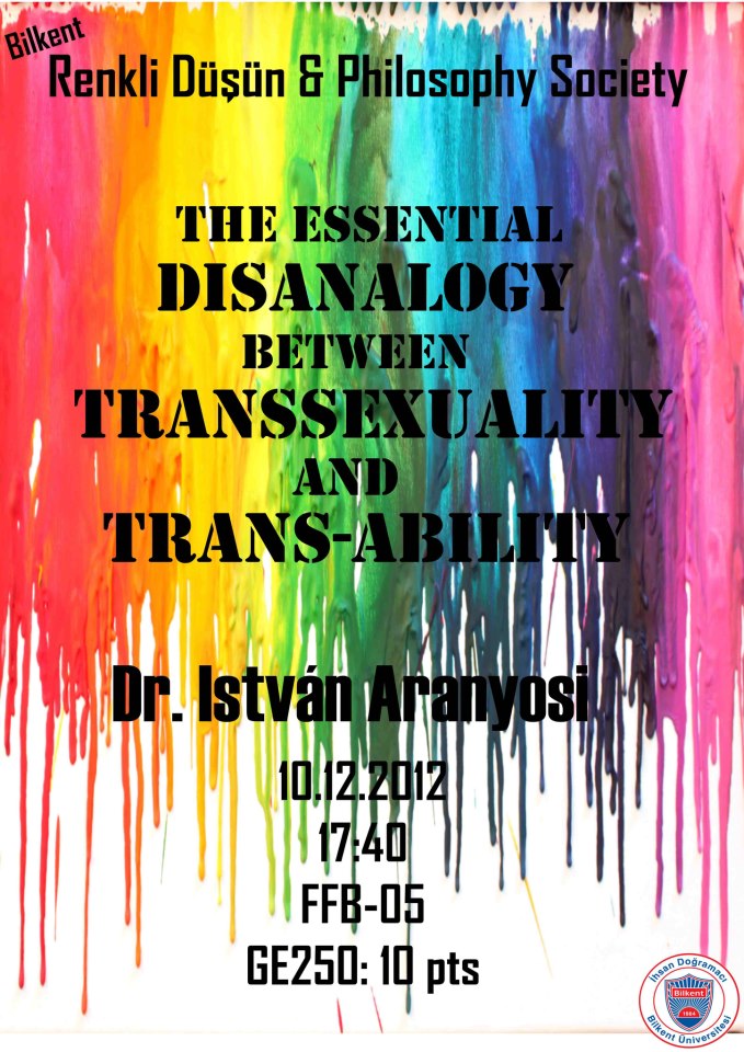 Bilkent Lecture on Transsexuality and Trans-ability | Kaos GL - News Portal for LGBTI+ News