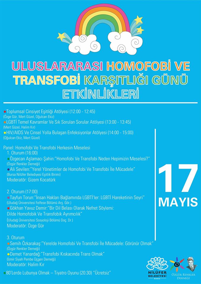 Bursa&rsquo;da Homofobi ve Transfobi Karşıtı Gün programı Kaos GL - LGBTİ+ Haber Portalı