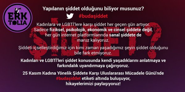 Kadın ve LGBTİ&rsquo;ler paylaşıyor: #budaşiddet Kaos GL - LGBTİ+ Haber Portalı