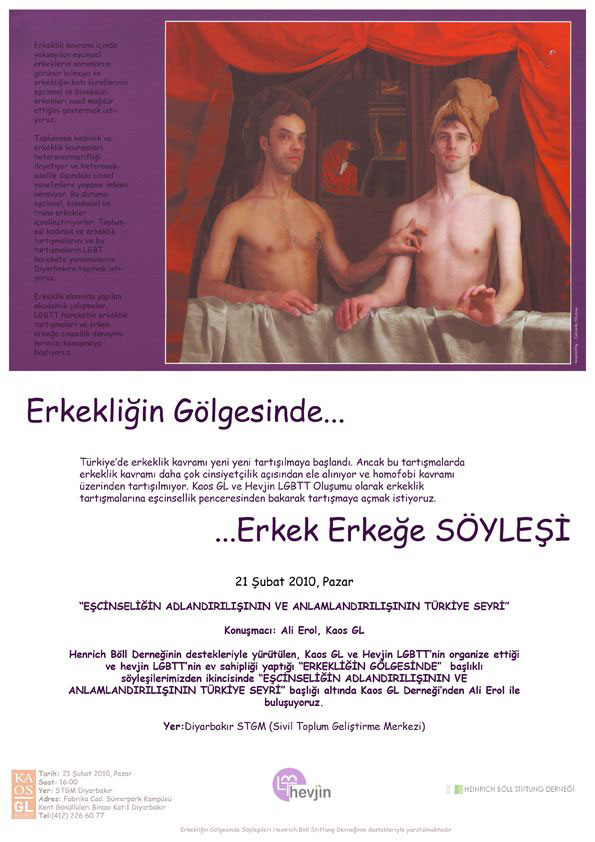 Erkekliğin Gölgesinde Erkek Erkeğe Söyleşi Diyarbakır Kaos GL - LGBTİ+ Haber Portalı