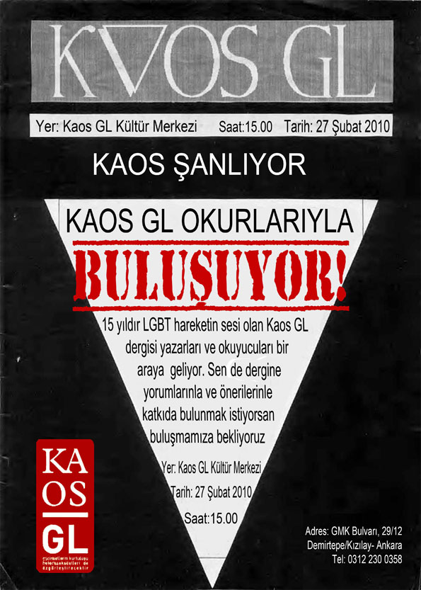 Ankara'da Kaos GL Dergisi Okur Buluşması  Kaos GL - LGBTİ+ Haber Portalı