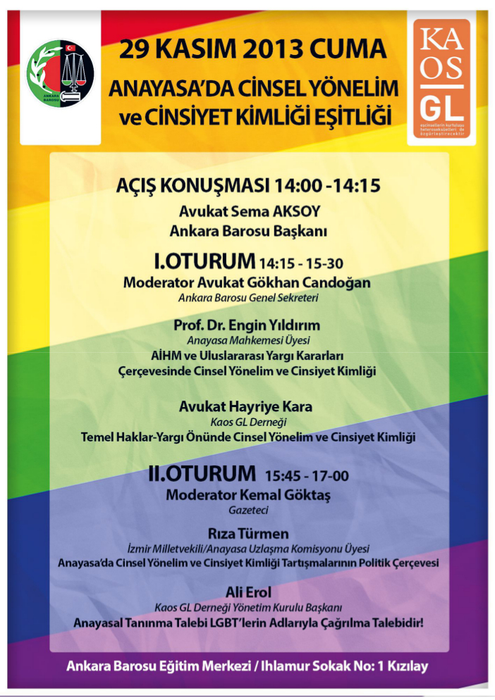 Ankara Barosu ve Kaos GL Ortaklığıyla Anayasa Paneli Kaos GL - LGBTİ+ Haber Portalı