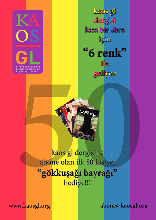 Kaos GL&rsquo;ye Abone Ol, Gökkuşağı Bayrağı Hediyeni Al! Kaos GL - LGBTİ+ Haber Portalı