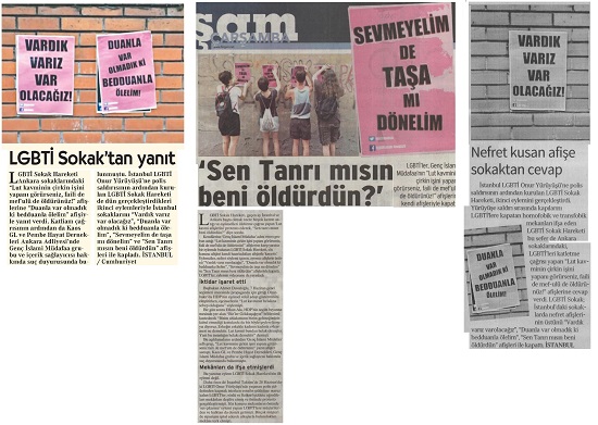 Gazetelerde ne kadar yer aldık: &lsquo;Vardık, varız, var olacağız&rsquo; Kaos GL - LGBTİ+ Haber Portalı
