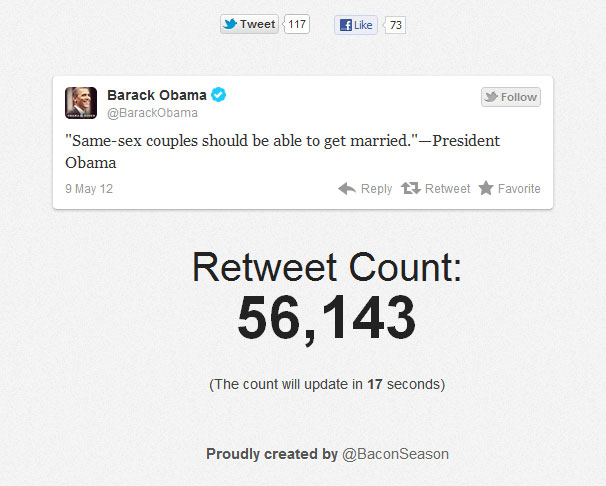 Obama&rsquo;nın Eşcinsel Evliliği Tweeti Rekor Kırdı Kaos GL - LGBTİ+ Haber Portalı
