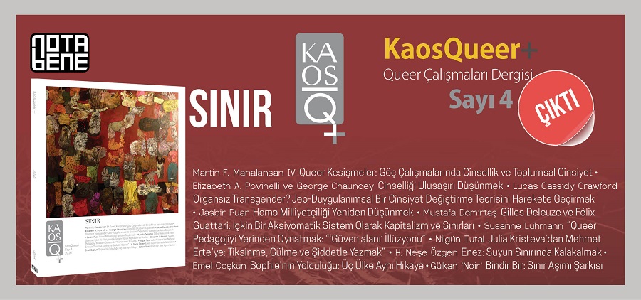 Hakemli dergi KaosQ+ 4. sayısı çıktı: Sınır Kaos GL - LGBTİ+ Haber Portalı