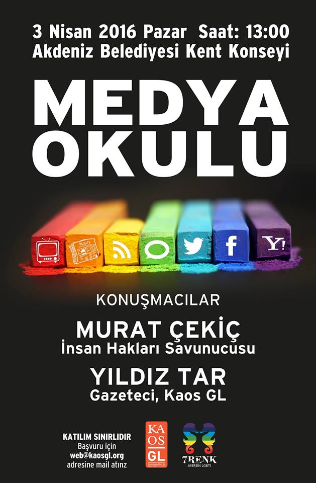 Medya Okulu Mersin&rsquo;e geliyor! Kaos GL - LGBTİ+ Haber Portalı