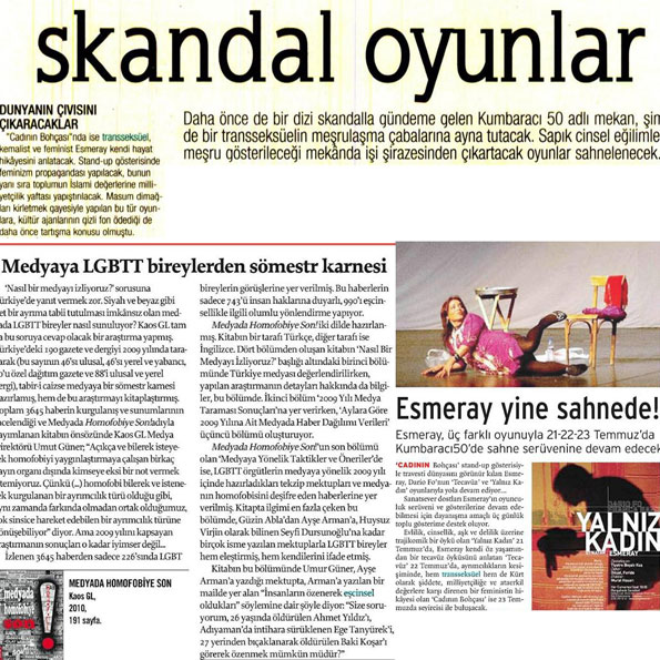 Medyada Haber Dağılımı Verileri  Nisan-Ağustos 2010 Kaos GL - LGBTİ+ Haber Portalı