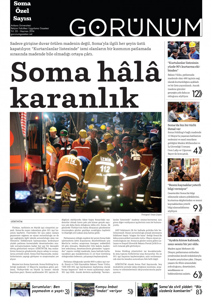 İLEF öğrencilerinden Soma Özel Sayısı Kaos GL - LGBTİ+ Haber Portalı
