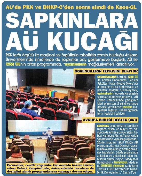 Yeni Akit bu sefer Kadın Medya Okulu&rsquo;nu hedef gösterdi Kaos GL - LGBTİ+ Haber Portalı