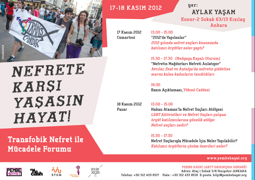 Pembe Hayat, Nefret Suçlarıyla Mücadele Haftası&rsquo;nın 5.sini Düzenliyor Kaos GL - LGBTİ+ Haber Portalı