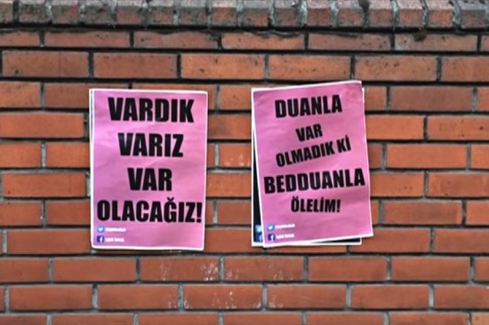 Lut kavmi&rsquo; afişlerine sokaktan cevap Kaos GL - LGBTİ+ Haber Portalı
