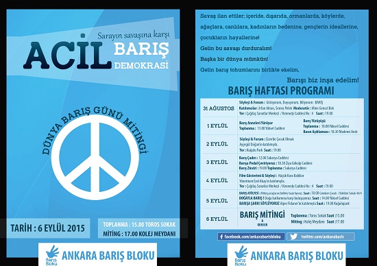 Ankara Barış Haftası başladı Kaos GL - LGBTİ+ Haber Portalı