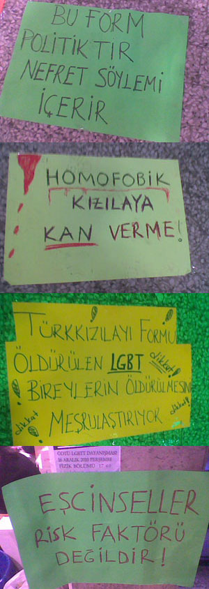 Türk Kızılayı&rsquo;nın Homofobik Tutumuna Karşı ODTÜ&rsquo;de Protesto Kaos GL - LGBTİ+ Haber Portalı