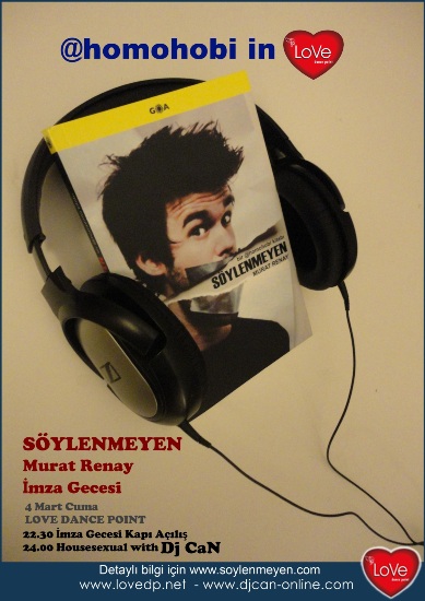 &lsquo;Söylenmeyen&rsquo; İmza Gecesi Love&rsquo;da Kaos GL - LGBTİ+ Haber Portalı