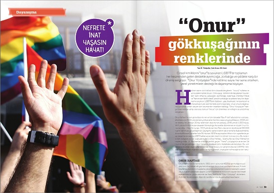 Beşiktaş Belediyesi dergisinde gökkuşağı Kaos GL - LGBTİ+ Haber Portalı
