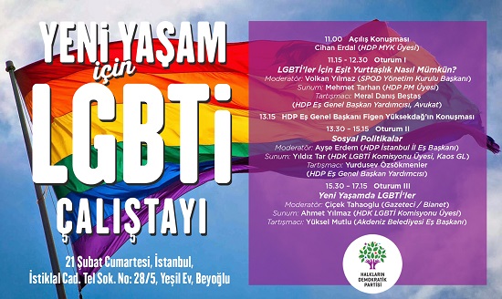 HDP&rsquo;den bir ilk: Yeni Yaşam için LGBTİ Çalıştayı Kaos GL - LGBTİ+ Haber Portalı