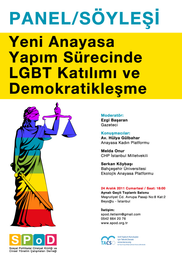 SPoD&rsquo;dan Anayasa Sürecinde LGBT Katılımı Paneli Kaos GL - LGBTİ+ Haber Portalı