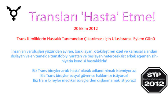 Transları &lsquo;hasta&rsquo; etme! Kaos GL - LGBTİ+ Haber Portalı