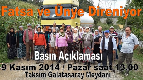 Fatsa ve Ünye siyanüre direniyor! | Kaos GL - LGBTİ+ Haber Portalı Haber