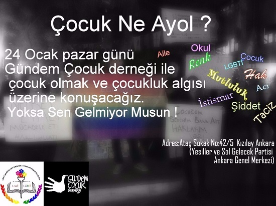 Ankara Liseli LGBTİ "Çocuk ne ayol?" atölyesine çağırıyor Kaos GL - LGBTİ+ Haber Portalı