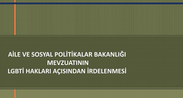 Aile ve Sosyal Politikalar Bakanlığı Mevzuatı LGBTİ&rsquo;leri ne kadar kapsıyor? Kaos GL - LGBTİ+ Haber Portalı