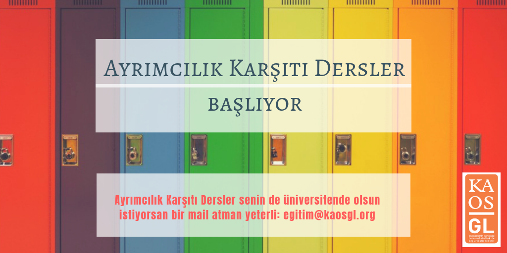 Ayrımcılık Karşıtı Dersler başlıyor! Kaos GL - LGBTİ+ Haber Portalı