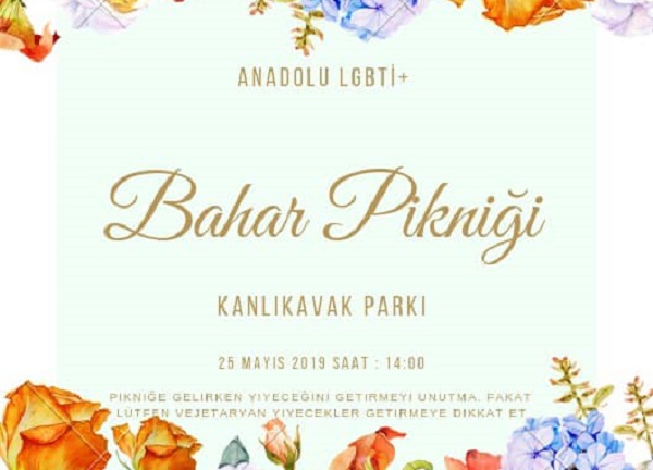 Anadolu LGBTİ+, pikniğe çağırıyor Kaos GL - LGBTİ+ Haber Portalı