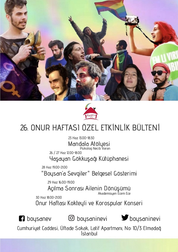 Boysan’ın Evi 26. Onur Haftası’na hazır Kaos GL - LGBTİ+ Haber Portalı