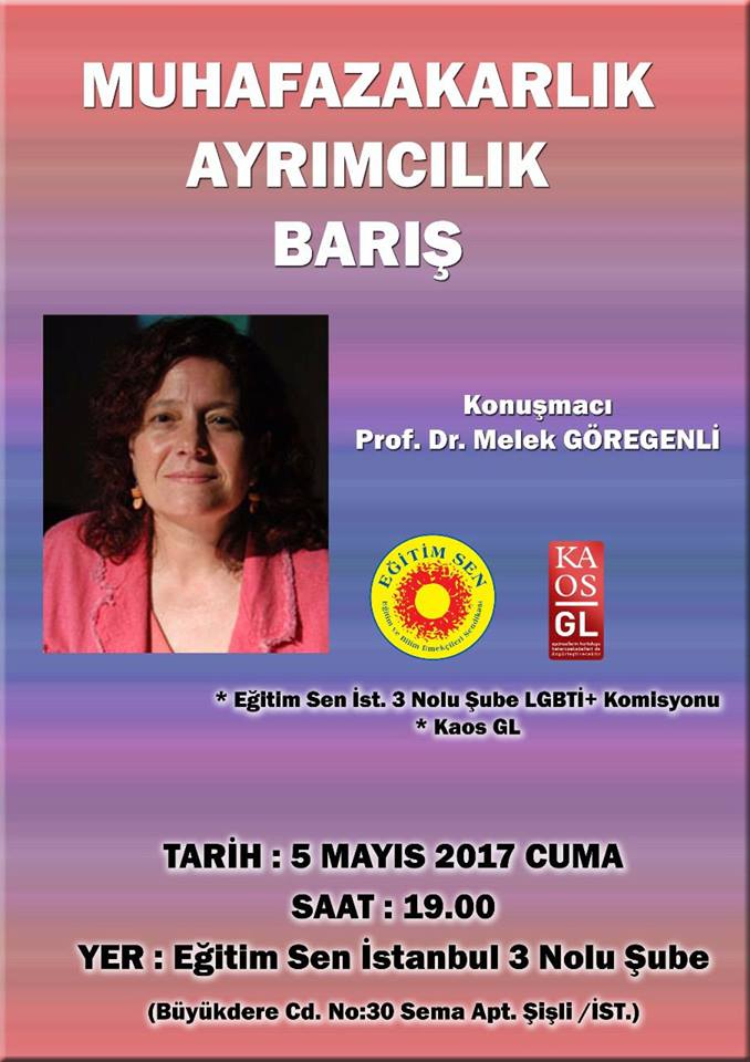 İstanbul&rsquo;da iki söyleşi: Ayrımcılık, muhafazakarlık, barış! Kaos GL - LGBTİ+ Haber Portalı