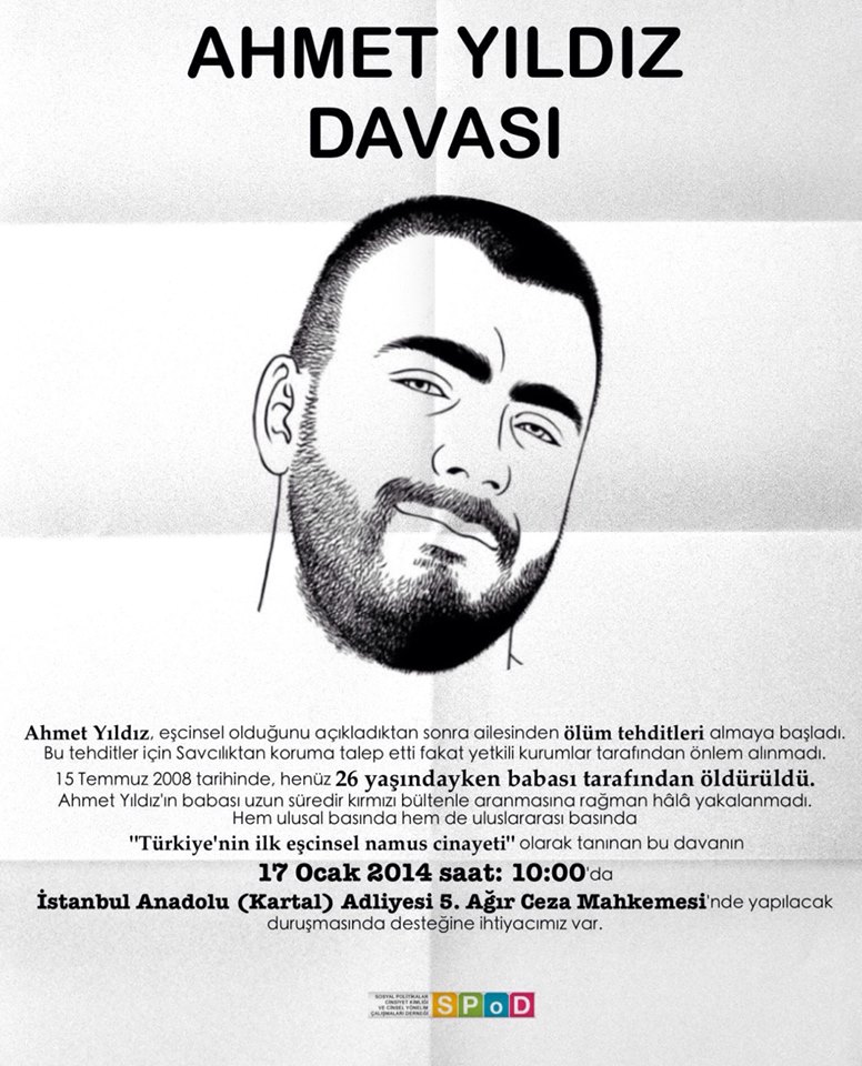 Ahmet Yıldız Davası 17 Ocak&rsquo;ta Kaos GL - LGBTİ+ Haber Portalı