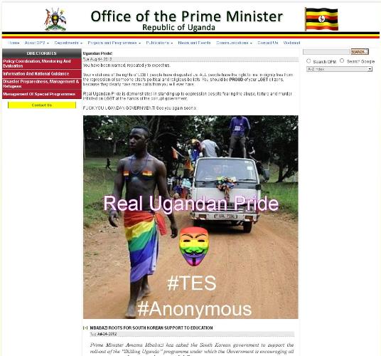 Uganda Hükümetine LGBT Karşıtı Politikalarından Ötürü Hack Saldırısı! Kaos GL - LGBTİ+ Haber Portalı