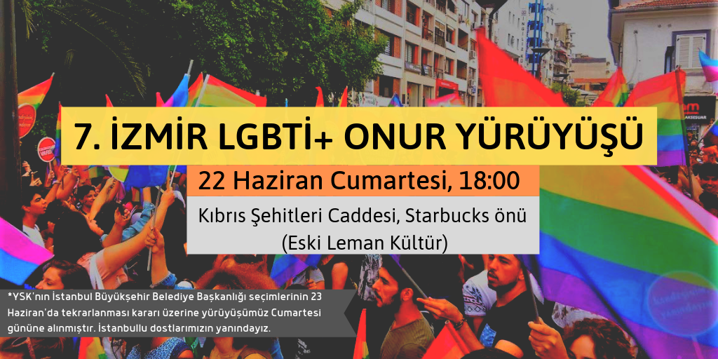 7. İzmir LGBTİ+ Onur Yürüyüşü tarihi belli oldu Kaos GL - LGBTİ+ Haber Portalı