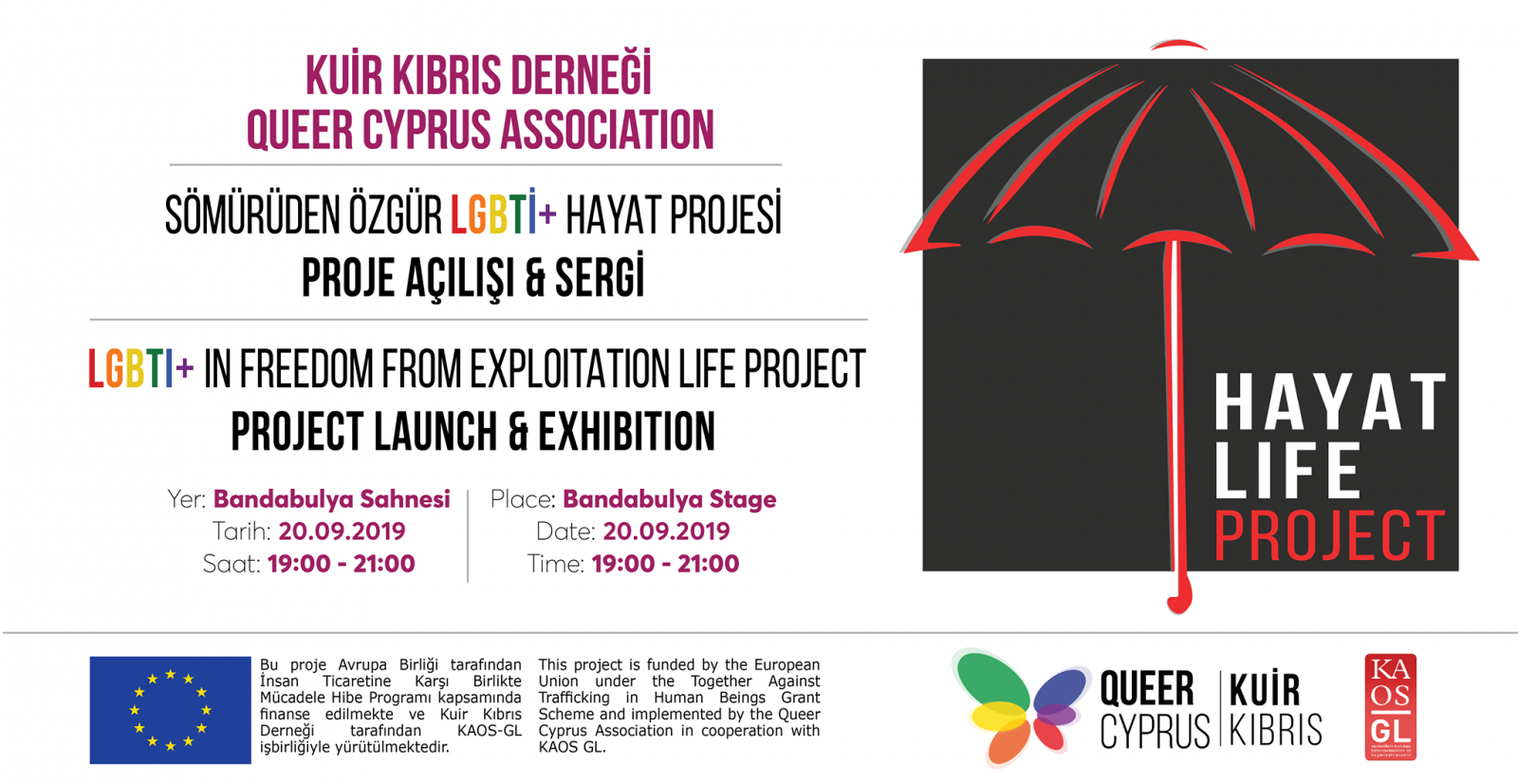 Kuir Kıbrıs Derneği “HAYAT!”a davet ediyor | Kaos GL - LGBTİ+ Haber Portalı
