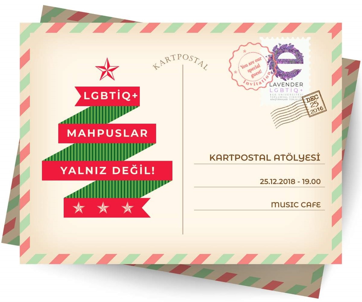 Lavender’den “Yalnız Değilsin!” kartpostalları Kaos GL - LGBTİ+ Haber Portalı